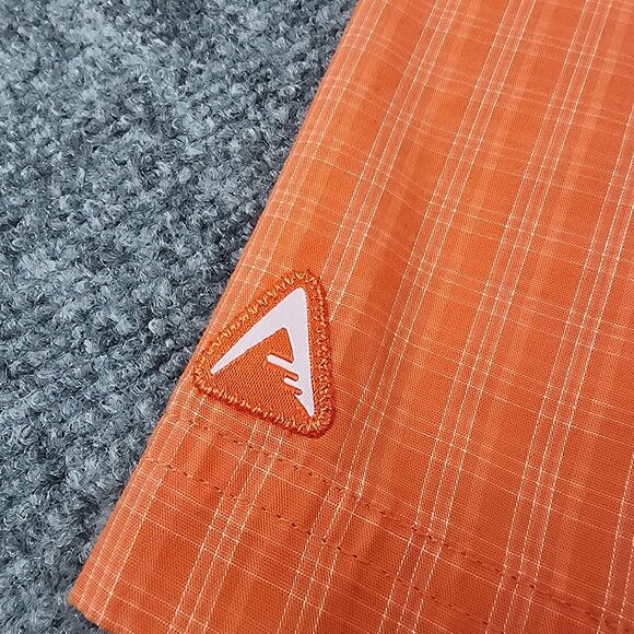 Clemson Tigers Shirt Mens Medium Orange Plaid Casual Short Sleeve Button Down - Picture 12 of 15